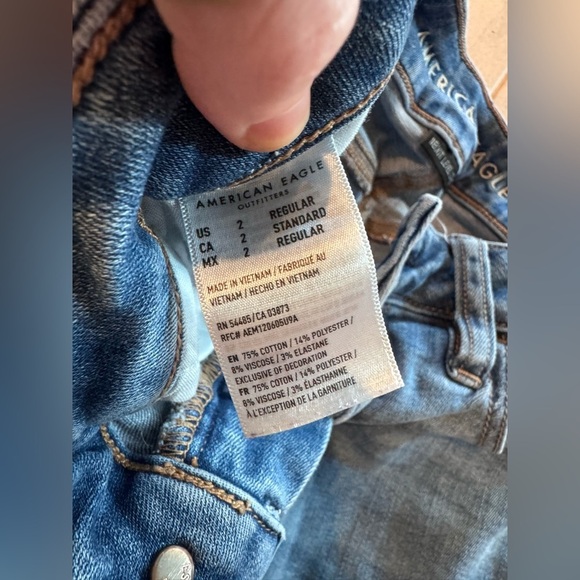 American Eagle Outfitters Dark Blue Skinny Jeans - Picture 3 of 7